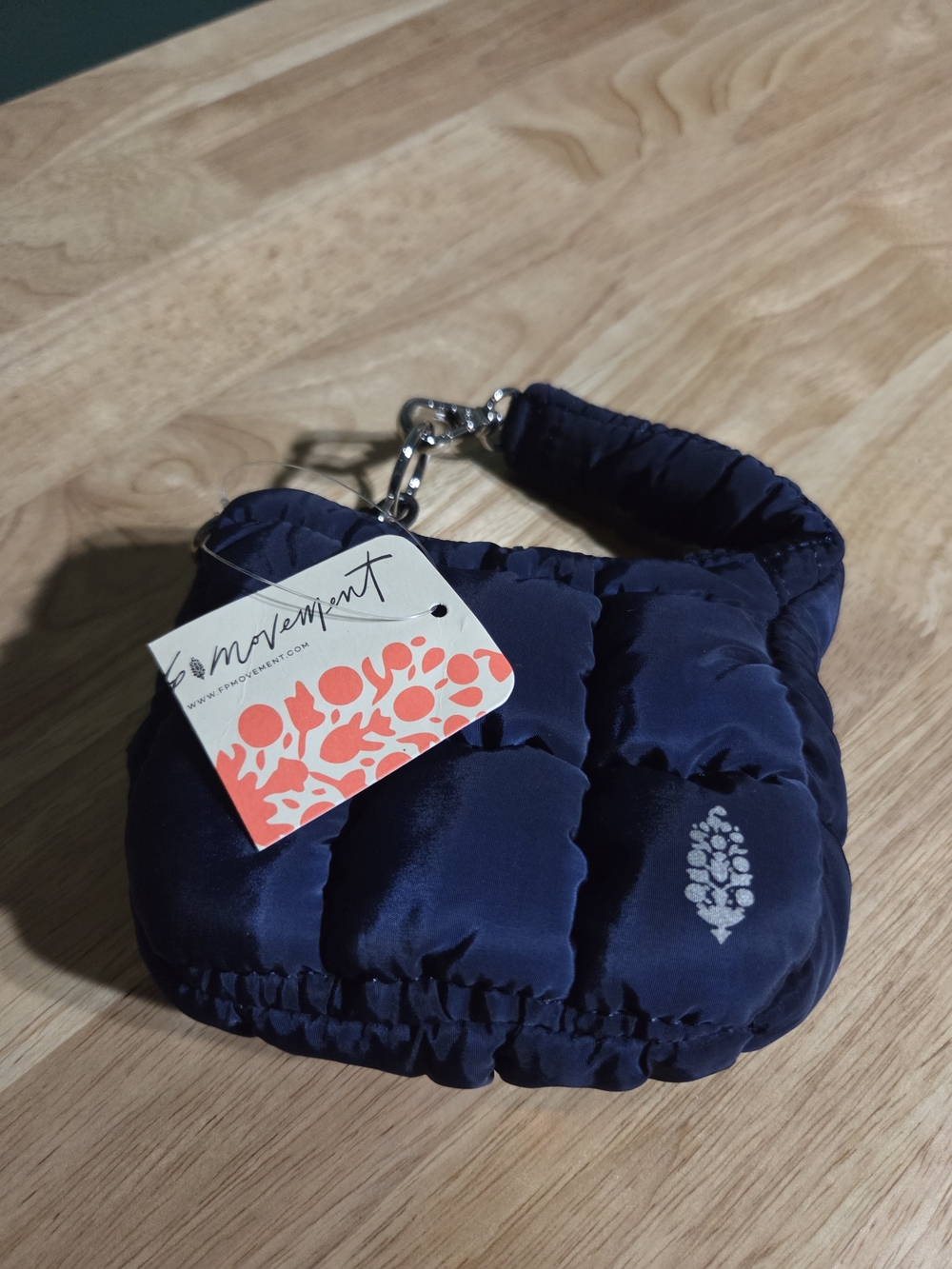 NWT Free People Movement Quilted Micro Pouch - Navy